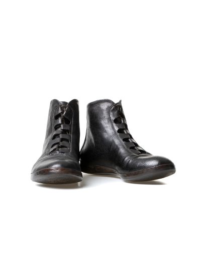 mmoriabc maurizio altieri CCC Sei men hand made sneaker shoe herren schuh destroyed horse leather black hide m 2