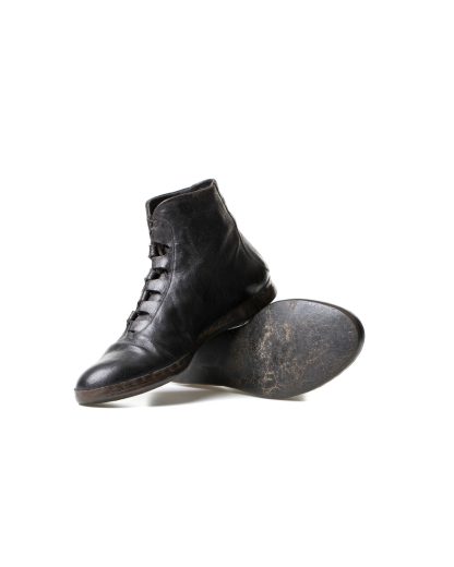 mmoriabc maurizio altieri CCC Sei men hand made sneaker shoe herren schuh destroyed horse leather black hide m 4