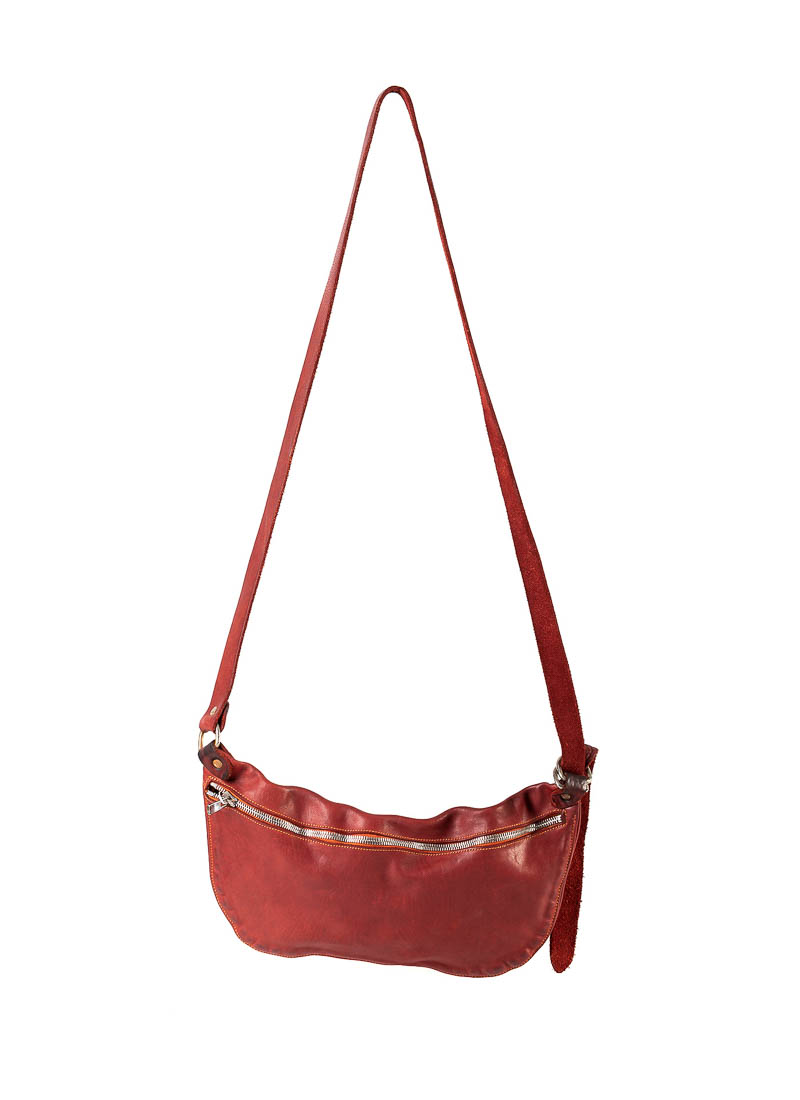 hide-m | GUIDI Q10 Small Shoulder Bag, red soft horse leather