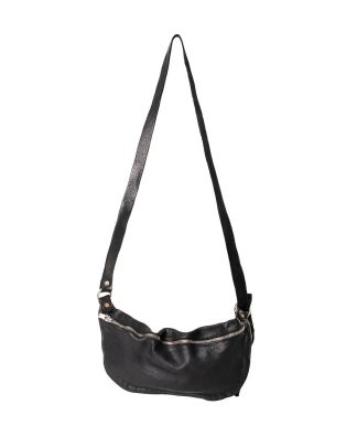 hide-m | GUIDI Q100 Small Shoulder Bag, black soft horse leather