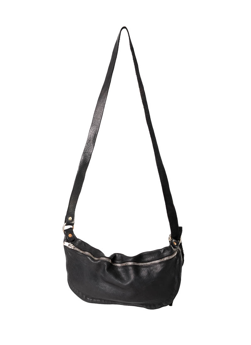 hide-m | GUIDI Q100 Small Shoulder Bag, black soft horse leather