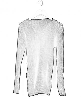 LEON EMANUEL BLANCK DIS W VLT 01 Women Distortion V Long Sleeve Tee Damen Frauen Sweater cotton silk black hide m 1