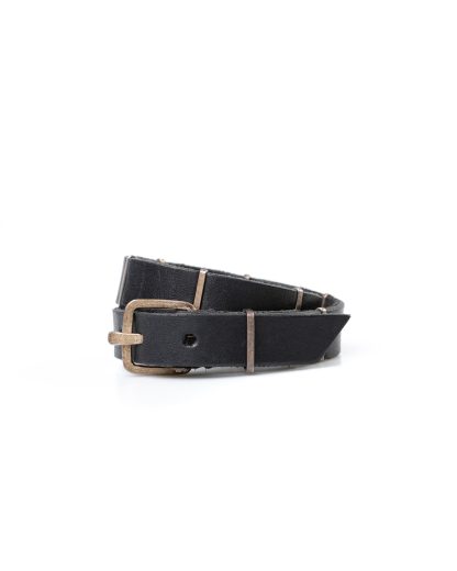 M.A macross Maurizio Amadei A F4B2 Wristband Bracelet Armband silver cow leather black hide m 2