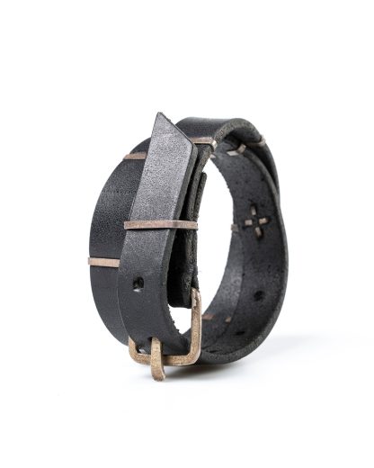 M.A macross Maurizio Amadei A F4B2 Wristband Bracelet Armband silver cow leather black hide m 3