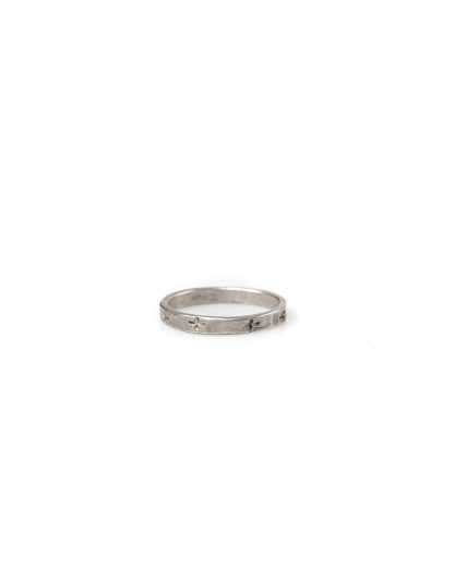 M.A macross Maurizio Amadei AG801 Thin Carved Crosses Ring 925sterling silver hide m 1