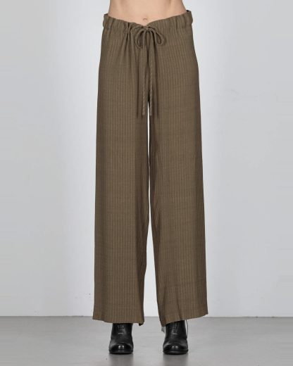 MA Macross Maurizio Amadei women PW444 VSTR Wide Outer String Pants Damen Hose viscose gold brown hide m 3