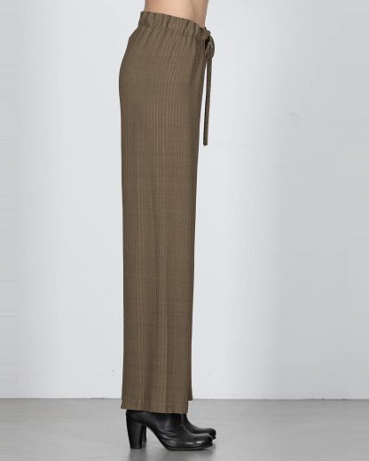 MA Macross Maurizio Amadei women PW444 VSTR Wide Outer String Pants Damen Hose viscose gold brown hide m 4