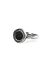GUIDI women G AN03 Ring black leather 925 sterling silver hide m 1