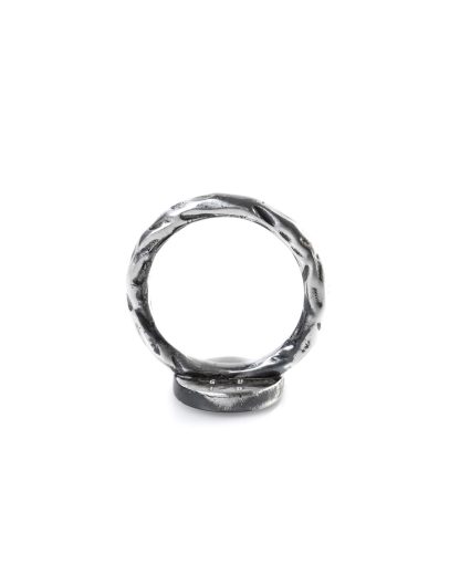 GUIDI women G AN03 Ring black leather 925 sterling silver hide m 2