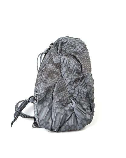 LEON EMANUEL BLANCK distortion dealer bag men women tasche DIS M DBS 01 python leather dark grey hide m 3