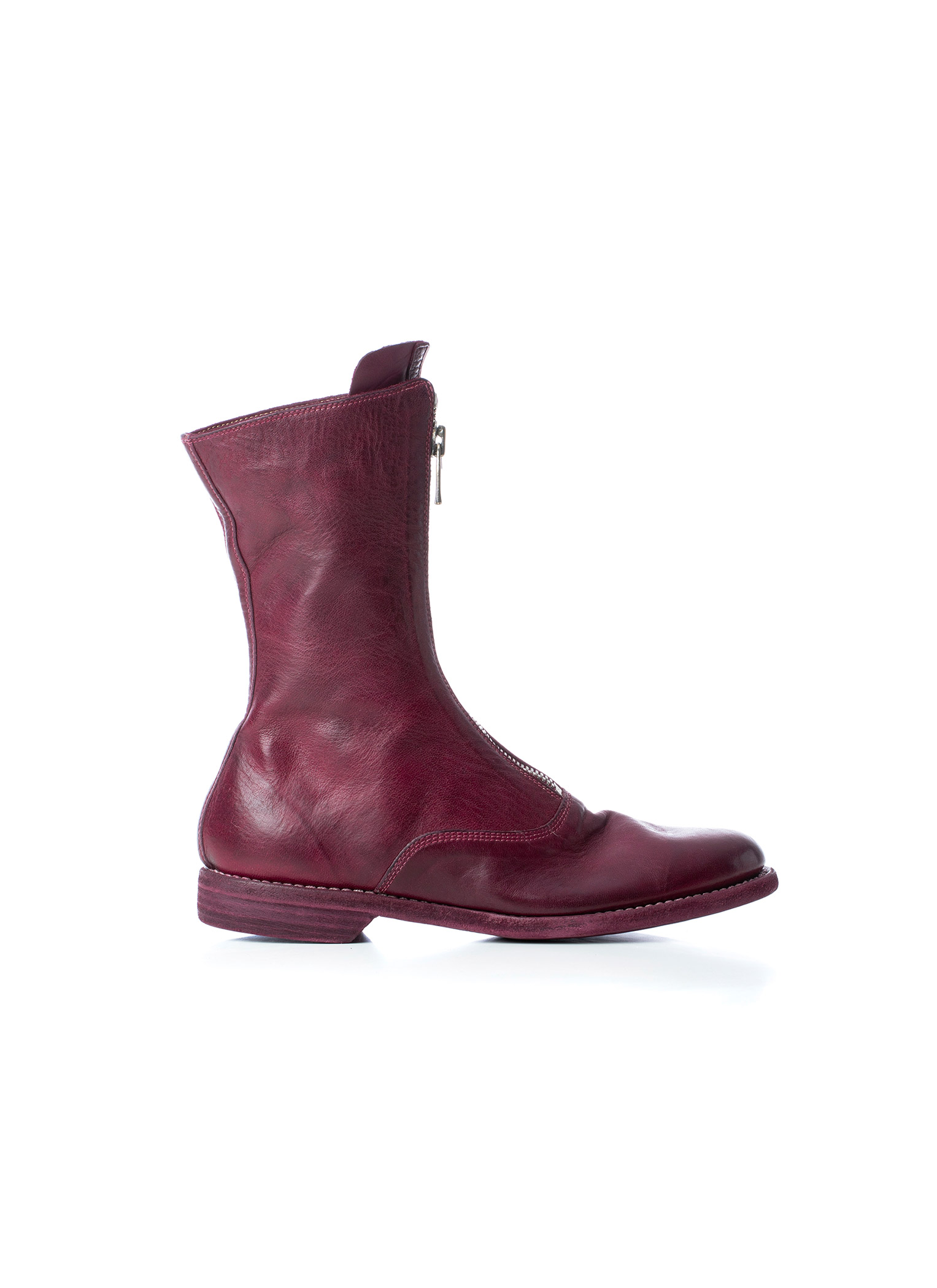 hide-m | GUIDI 310 Army Front Zip Boot Women, raspberry horse leather