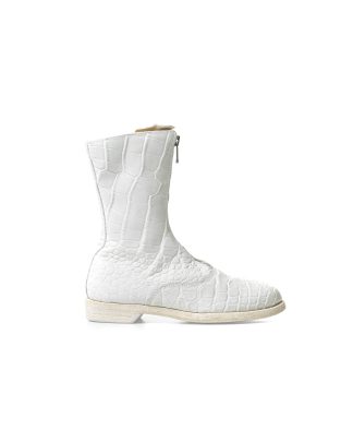 Guidi women front zip army boot damen schuh stiefel 310 crocodile leather white CO00T hide m 2