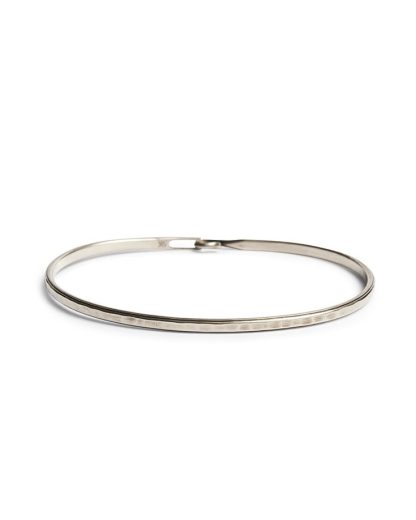 werkstatt munchen bracelet m2640 bangle hook stripe silver hide m 1