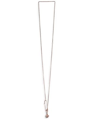 werkstatt munchen m3982 necklace fine chain safety pinskull 925 sterling silver hide m 1
