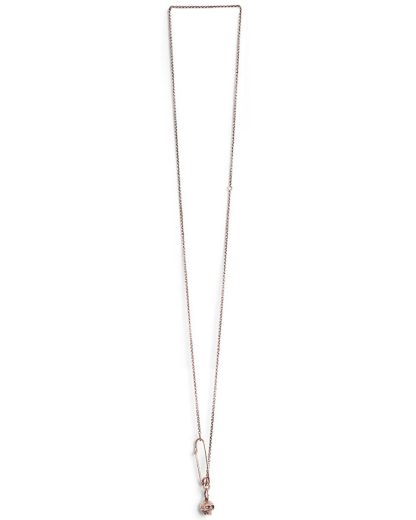 werkstatt munchen m3982 necklace fine chain safety pinskull 925 sterling silver hide m 1