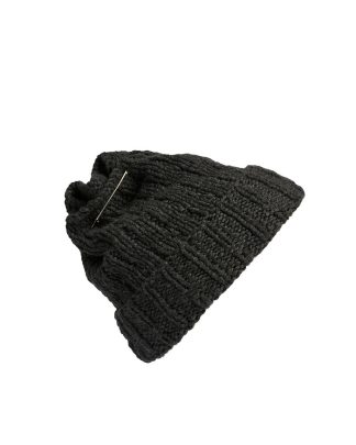 werkstatt munchen m8013 beanie muetze cap tube safety pin cashmere anthracite hide m 1