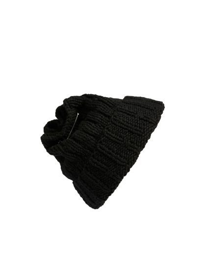 werkstatt munchen m8013 beanie muetze cap tube safety pin cashmere black hide m 1