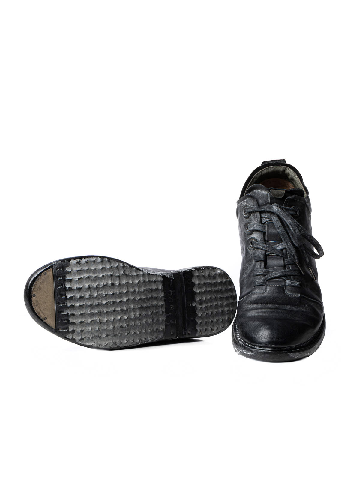 hide-m | LAYER-0 Men Sneaker Shoe 0.5 h8, black horse leather