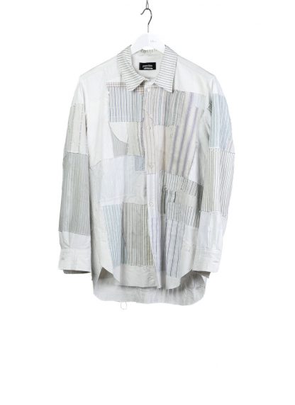 PROPOSITION CLOTHING CL 0132 Men Button Down Shirt Patched Herren Vintage Hemd white striped hide m 2