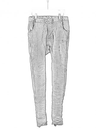 BORIS BIDJAN SABERI BBS P14 Fitted Pants Herren Hose Jeans Vinyl Coated Nickel Pressed 2 Tons Body Molded F1939 cotton ly black hide m 1