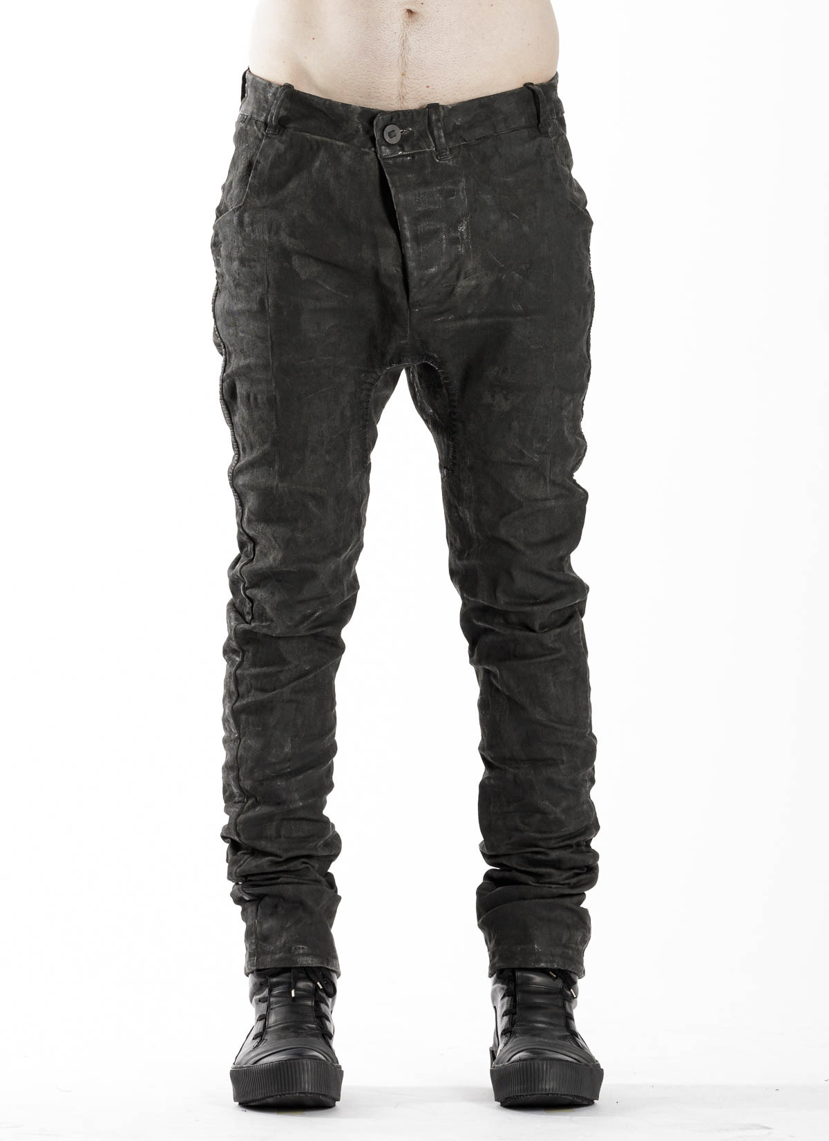 hide-m | Boris Bidjan Saberi men pants P14, dark grey F1504K