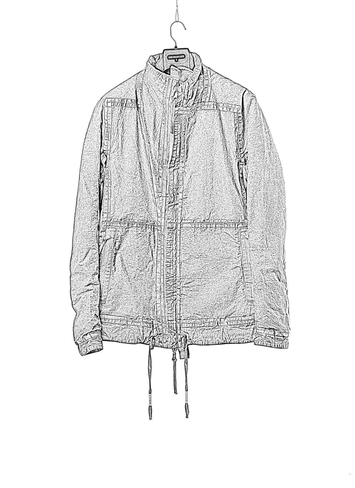 Boris Bidjan Saberi コットンコーティングジャケット hide-m | BORIS BIDJAN SABERI Men PARKA1.1 ST, carbon grey