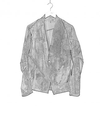 LEON EMANUEL BLANCK men distortion short blazer jacket latex coated DIS M SB 01 herren jacke baby cord black hide m 1