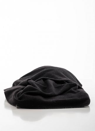 LABEL UNDER CONSTRUCTION Surfacing Loops Blanket Large Decke cashmere silk cotton black hide m 8