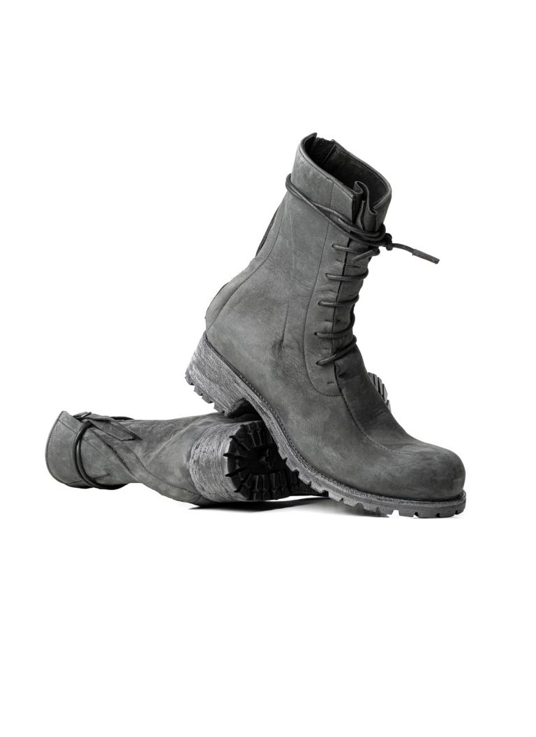 hide-m | LEON EMANUEL BLANCK Distortion Combat Boot, grey leather