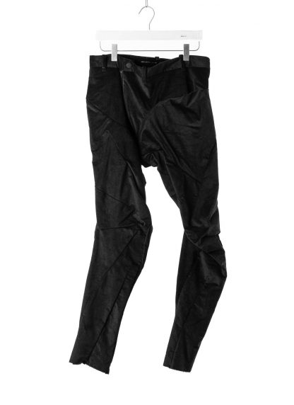 LEON EMANUEL BLANCK men distortion fitted long pants DIS M FLP 01 herren hose cotton elastan fine cord black hide m 2
