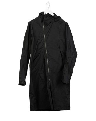 LEON EMANUEL BLANCK men distortion over under coat DIS M OUC 01 herren jacke jacket mantel waxed cotton black hide m 2