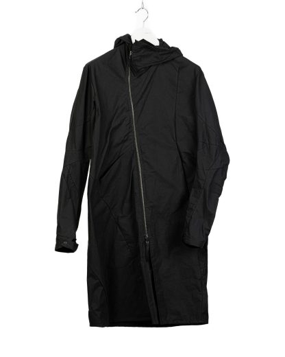 LEON EMANUEL BLANCK men distortion over under coat DIS M OUC 01 herren jacke jacket mantel waxed cotton black hide m 2