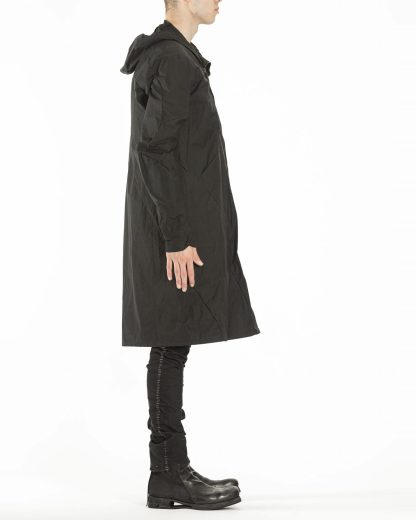 LEON EMANUEL BLANCK men distortion over under coat DIS M OUC 01 herren jacke jacket mantel waxed cotton black hide m 5