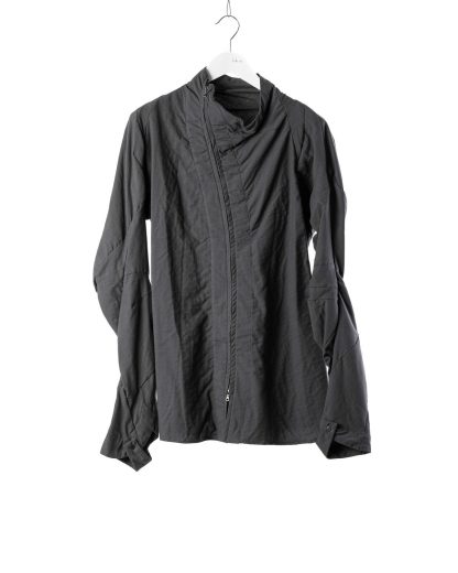 LEON EMANUEL BLANCK men distortion zipped dress shirt DIS M DS 01 herren hemd stretch cotton black hide m 2