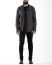 LEON EMANUEL BLANCK men distortion zipped dress shirt DIS M DS 01 herren hemd stretch cotton black hide m 3