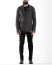 LEON EMANUEL BLANCK men distortion zipped dress shirt DIS M DS 01 herren hemd stretch cotton black hide m 4