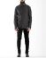 LEON EMANUEL BLANCK men distortion zipped dress shirt DIS M DS 01 herren hemd stretch cotton black hide m 5