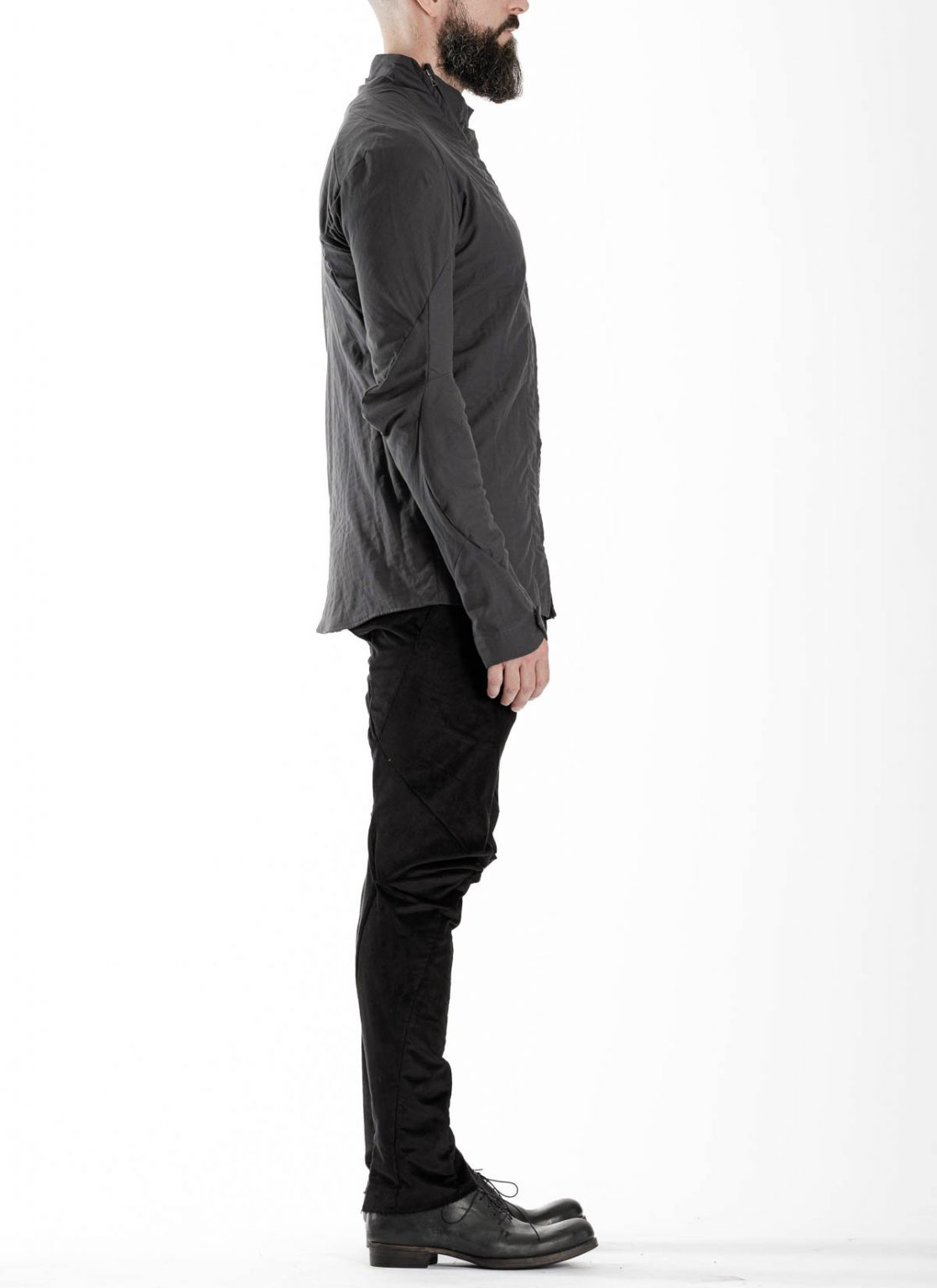 hide-m | LEON EMANUEL BLANCK Distortion Dress Shirt, black cotton