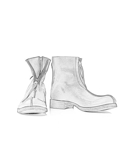M.A Macross Maurizio Amadei S1D2ZZ VA1.5 Men Front Back Zip Short Boot Shoe Herren Schuh Stiefel vachetta cow leather black hide m 1