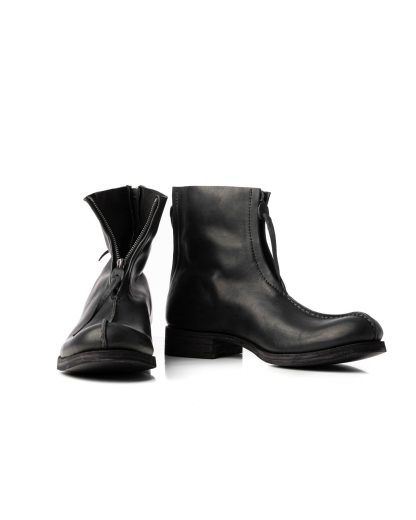 M.A Macross Maurizio Amadei S1D2ZZ VA1.5 Men Front Back Zip Short Boot Shoe Herren Schuh Stiefel vachetta cow leather black hide m 2