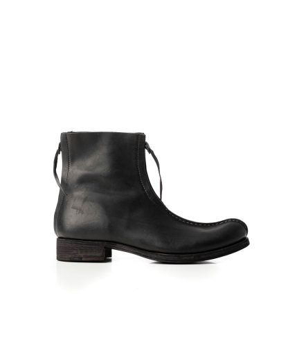 M.A Macross Maurizio Amadei S1D2ZZ VA1.5 Men Front Back Zip Short Boot Shoe Herren Schuh Stiefel vachetta cow leather black hide m 3