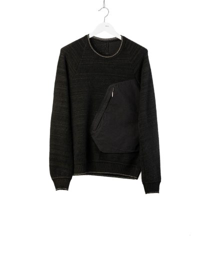 TAICHI MURAKAMI Men Pocket Sweater herren pulli knitted cashmere black hide m 2