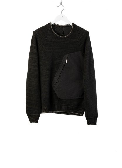 TAICHI MURAKAMI Men Pocket Sweater herren pulli knitted cashmere black hide m 2