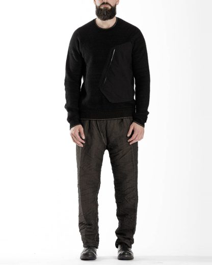 TAICHI MURAKAMI Men Pocket Sweater herren pulli knitted cashmere black hide m 3