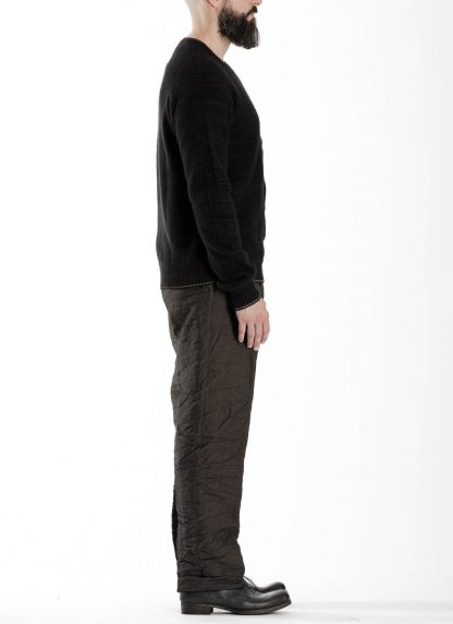 TAICHI MURAKAMI Men Pocket Sweater herren pulli knitted cashmere black hide m 4