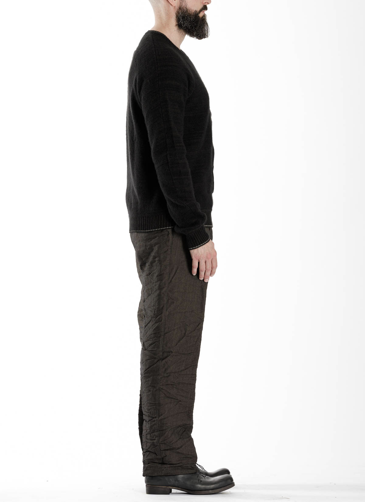 hide-m | TAICHI MURAKAMI Pocket Sweater, black cashmere