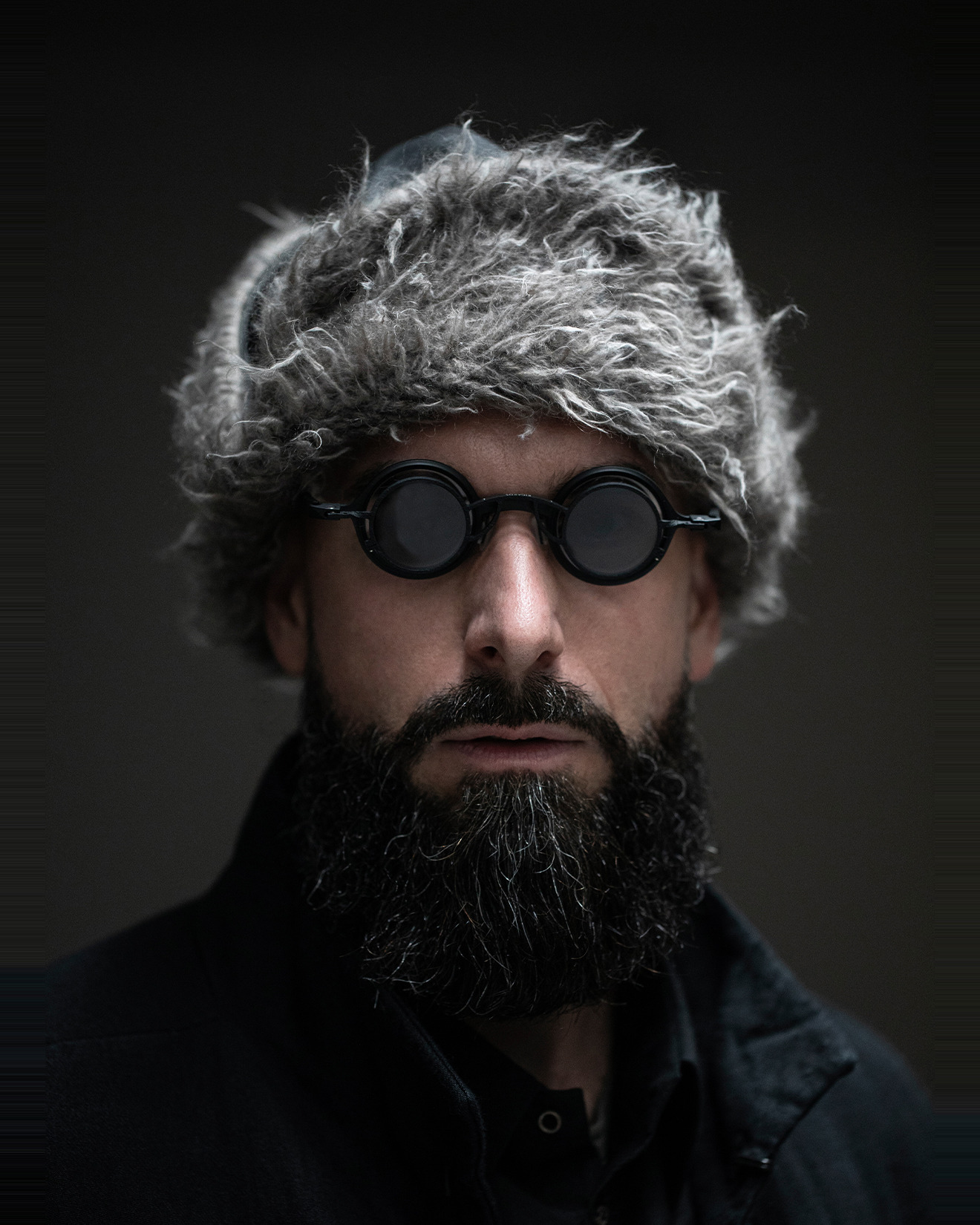 TAICHI MURAKAMI pilot cap chapka muetze horse kangaroo leather grey black cashmere hide m 3 TAICHI MURAKAMI pilot cap chapka muetze horse kangaroo leather grey black cashmere hide m 3