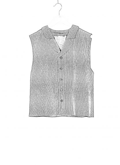 m.a cross maurizio amadei men classic buttoned vest L100K LCES herren weste linen cotton elastan black dark blue hide m 1