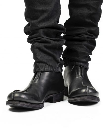 m.a maurizio amadei men front back zip ankle boot shoe S1D2ZZ herren schuh stiefel cow leather black hide m 5