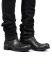 m.a maurizio amadei men front back zip ankle boot shoe S1D2ZZ herren schuh stiefel cow leather black hide m 6
